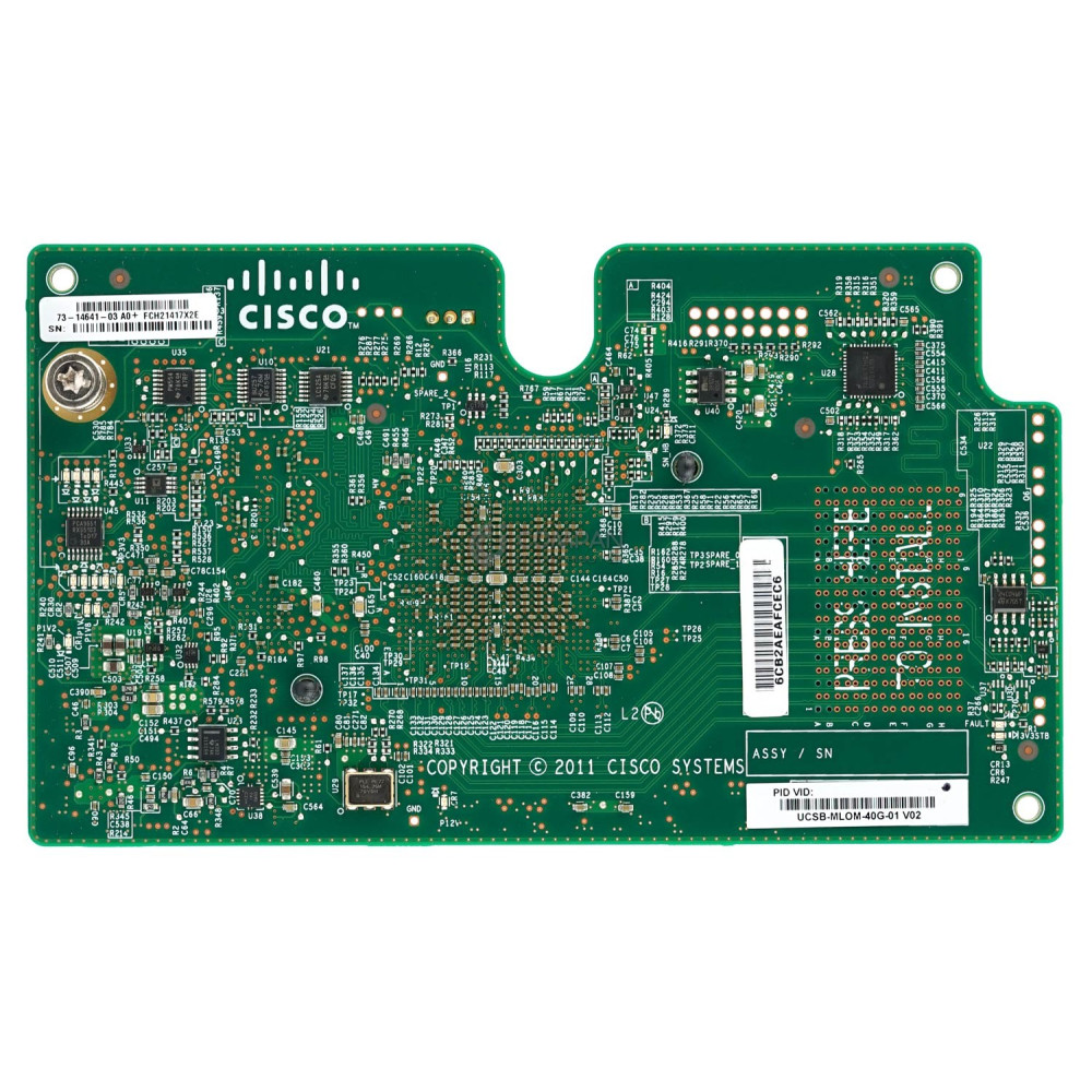 73-14641-03 CISCO 4-PORT 10GB VIC 1240 MODULAR LOM FOR M3 BLADE - UCSB-MLOM-40G-01